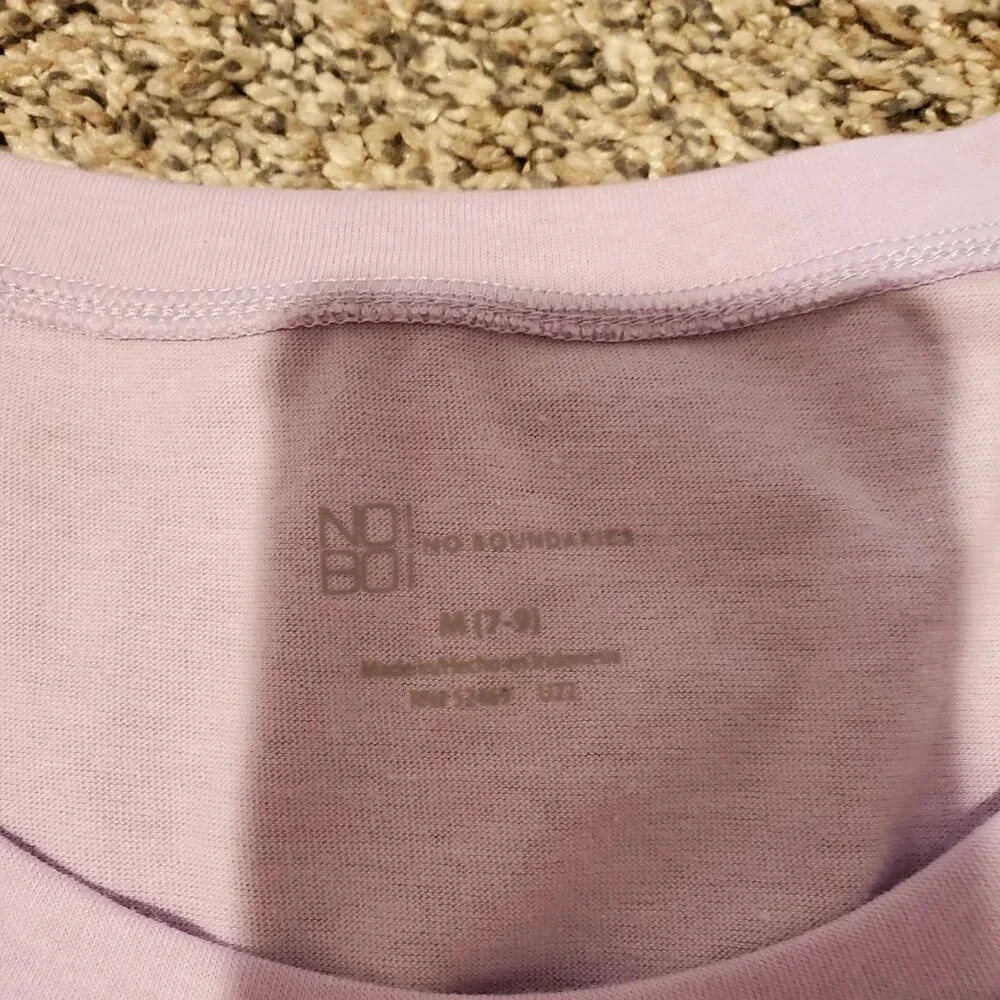 NWT NOBO Short Sleeved Crewneck Shirt Lavender Sunrise M(7-9) - Picture 4 of 6